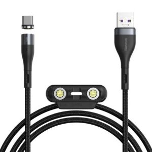 Baseus Zinc Magnetic Safe Fast Charging Data Cable USB to M+L+C 5A
