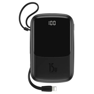 Baseus Q Pow Digital Display 3A Power Bank 10000mAh (With iPhone Cable)