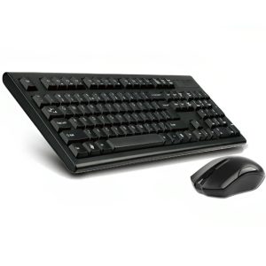 A4Tech 3000NS Wireless Desktop Keyboard & Mouse – Black