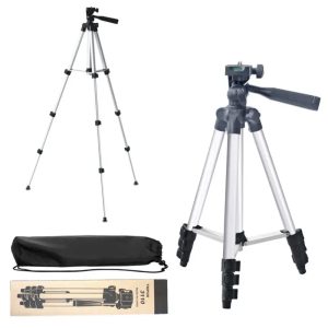 Professional 3110 Tripod Stand For Dslr Types Camera & Also Support Mobile With Holder -Black