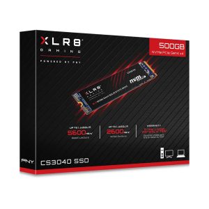 PNY XLR8 Gaming CS3040 M.2 NVMe PCIe Gen4 x4 2280 SSD 500GB | M280CS3040-500-RB