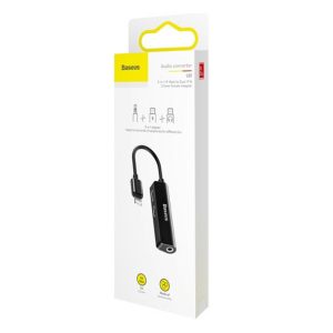 Baseus 3-in-1 iP Male to Dual iP 3.5mm Female Adapter L52