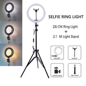 BESTIN 10″ / 26cm RingLight (STAND INCLUDED) With Phone Holder